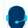 Icon of a person with a headset, symbolizing prioritized business support.