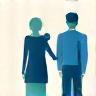 Customer focus icon: two people collaborating